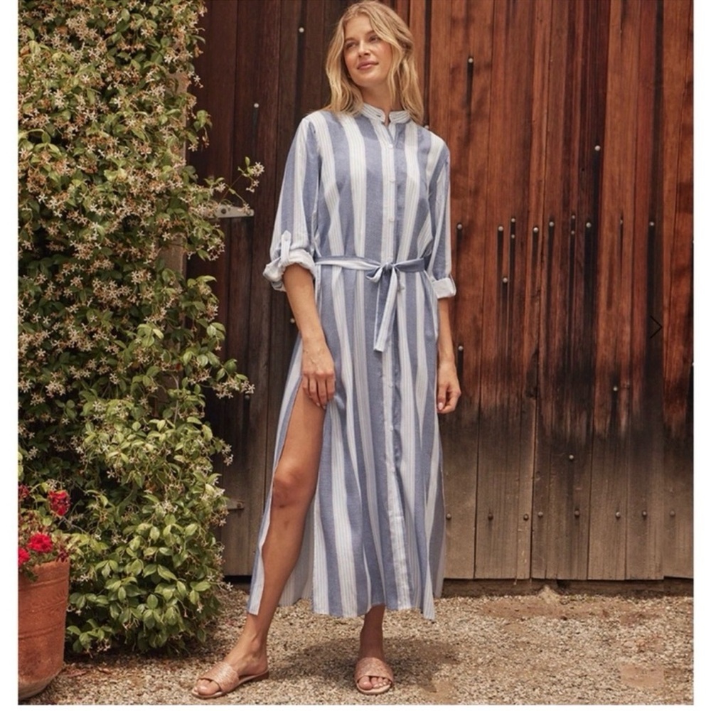 Summersalt‎ daily long shirt dress Maxi Buttondown Shirt Dress Coverup Size 2XL